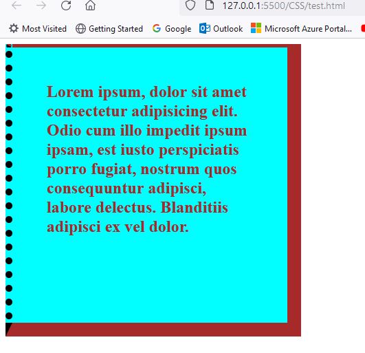 image of a webpage with padding