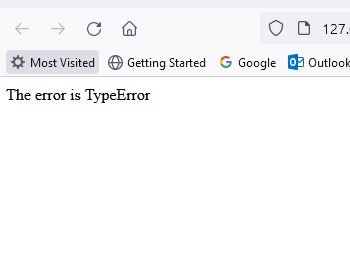 image displaying type error in javascript